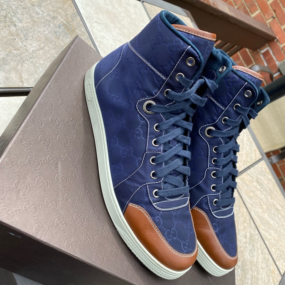 Blue GG High Top Sneaker